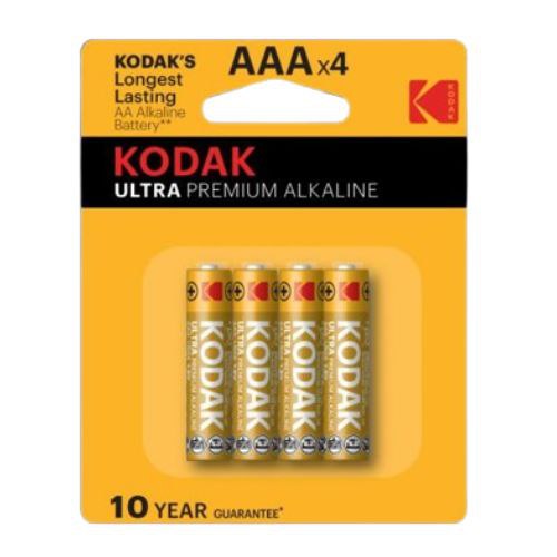  باتری نیم‌قلمی اولترا پریمیوم آلکالاین کداک بسته ۴ عددی KODAK ULTRA PREMIUM ALKALINE AAA